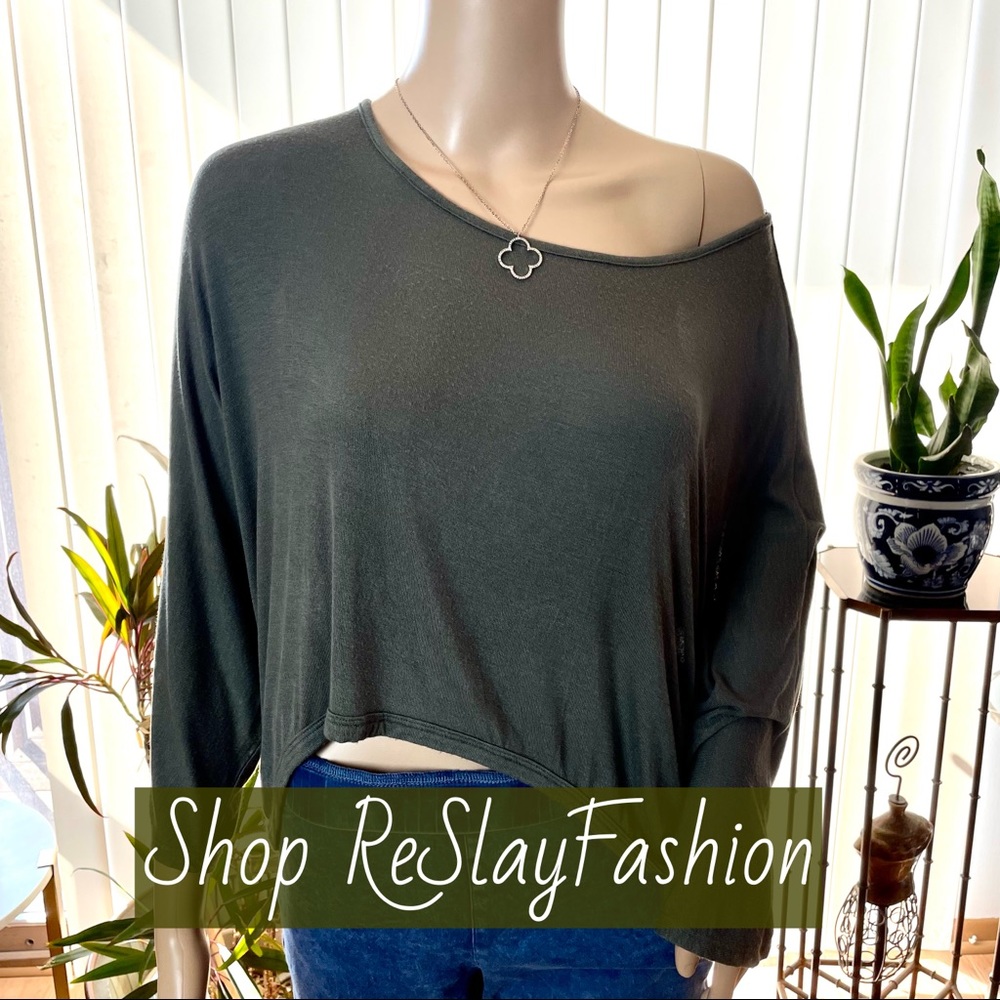 Thanx Olive Green Top (L)